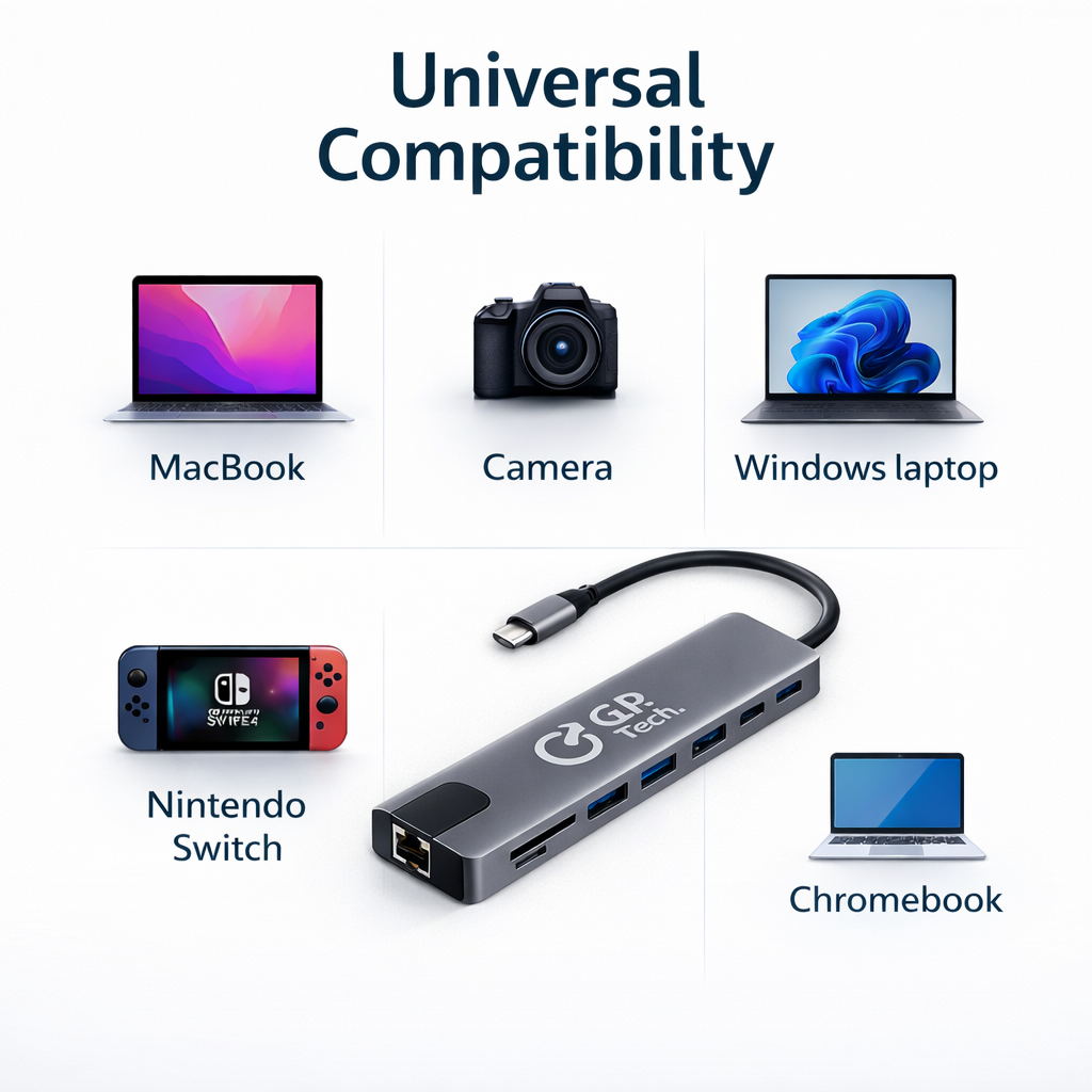 G.P. Tech. 8-in-1 USB-C Hub